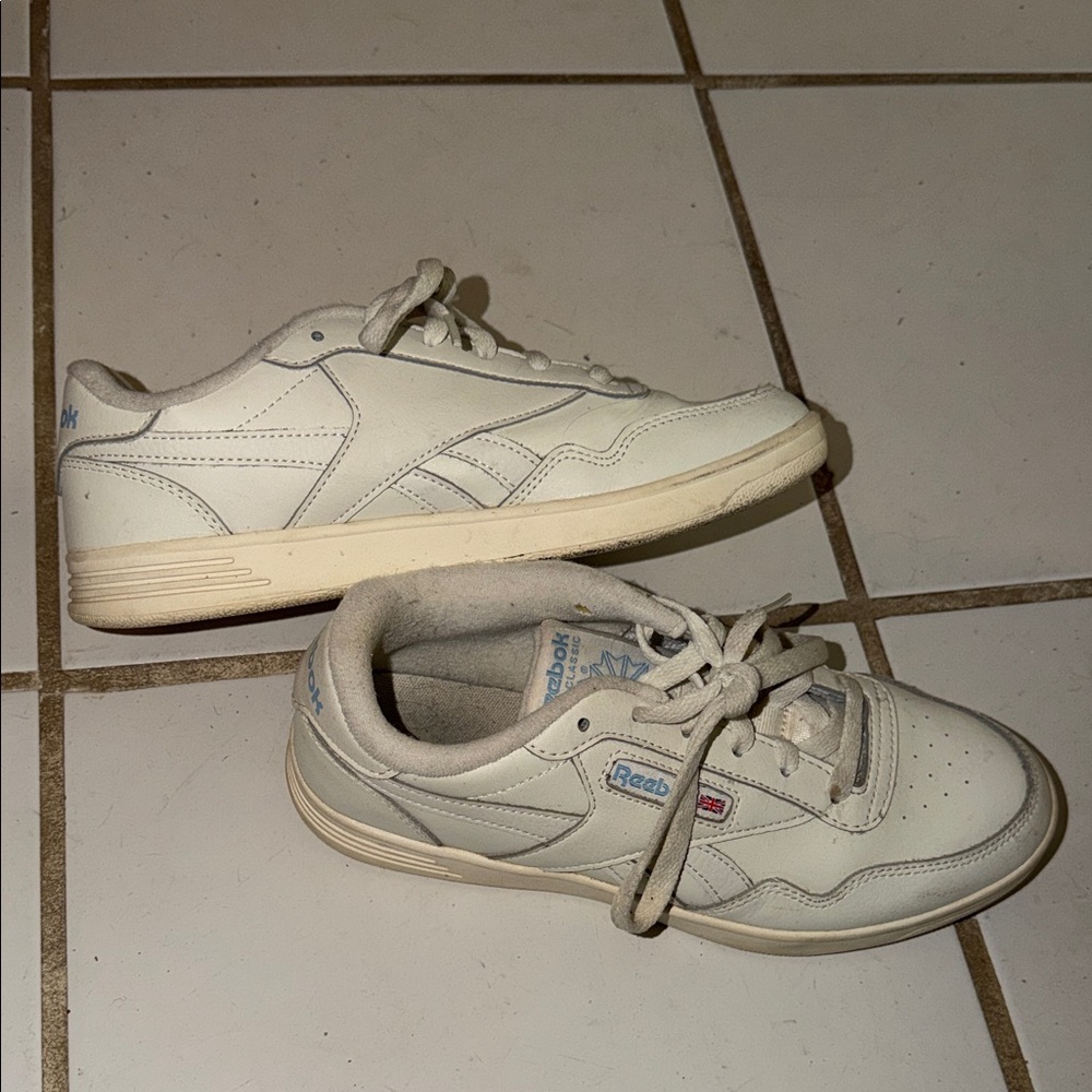 Reebok Cream and Blue Sneakers